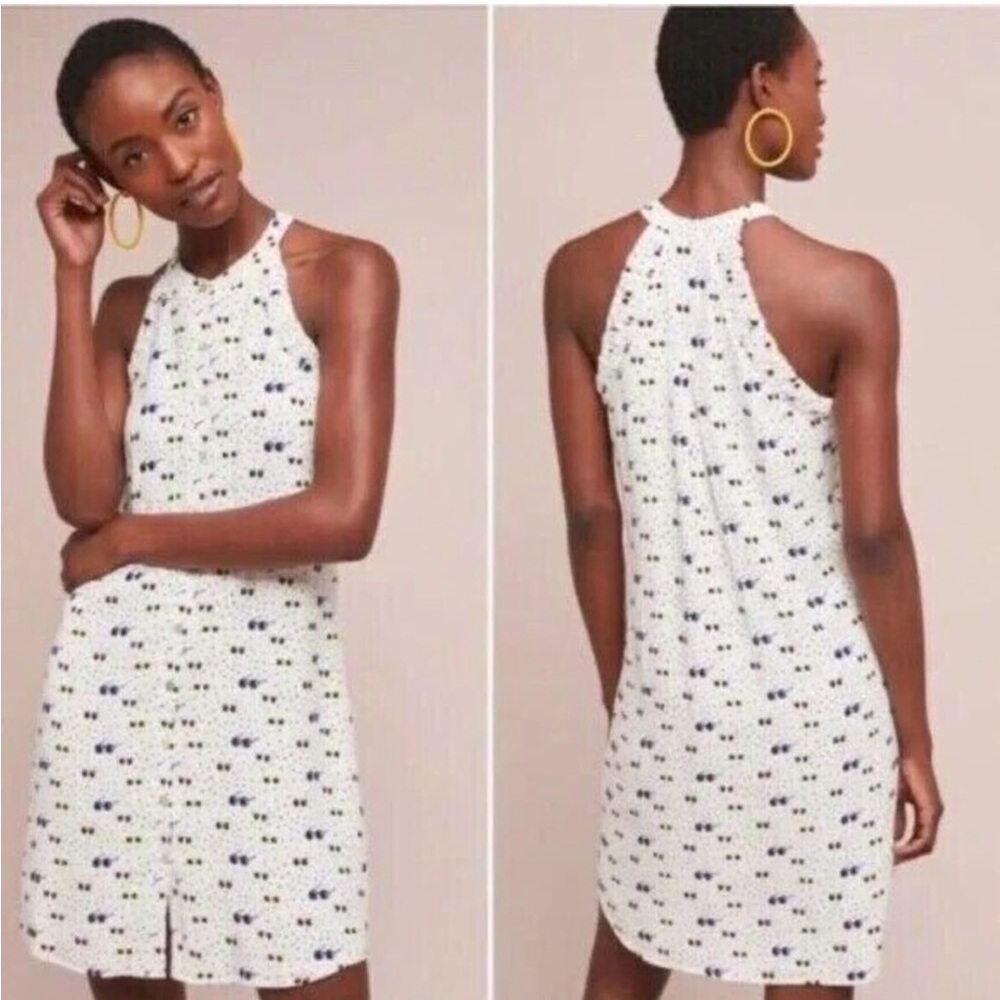 Anthropologie sundress, sleeveless, halter back. Perfect for summer.